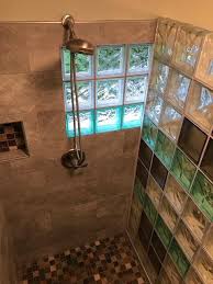 Glass Block Shower Bathroom Window