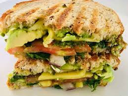 vegetable panini w vegan pesto