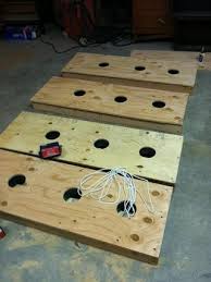 Washer pitching is a game, similar to horseshoes, that involves teams of players that take turns tossing washers towards a box or hole. Build A Three Hole Washers Board Game 5 Steps With Pictures Instructables