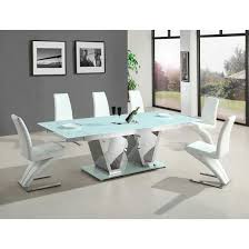 nico extending glass dining table with