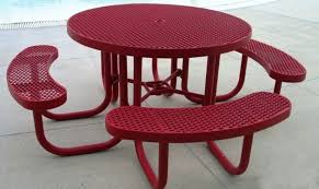 Heavy Duty Round Plastic Coated Table
