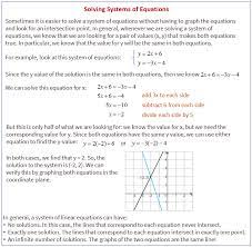 Solving Systems Of Equations