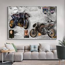 Motorcycle Wall Decor Frames With