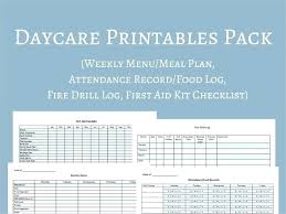 Daycare Menu Templates Free Documents Download Template