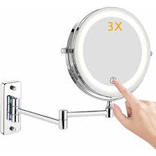 led lighted makeup mirror wall mounted