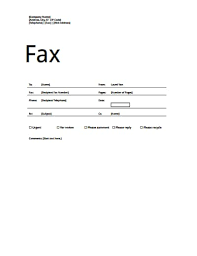 generic fax cover sheet template free