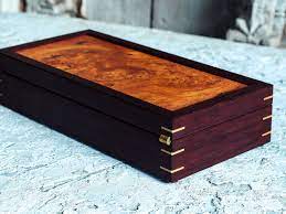 luxury jewelry box in burl wood