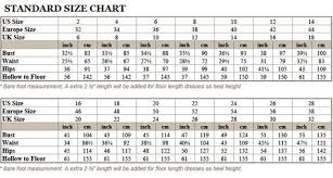 Dress Measurements Chart In Spanish And English Skirts