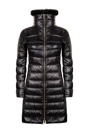 Herno Womens Elisa Fur Collar Down Coat Black New W19