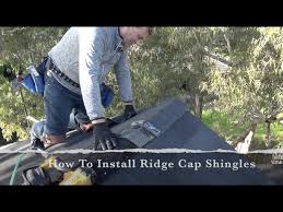 how to install roof ridge cap shingles