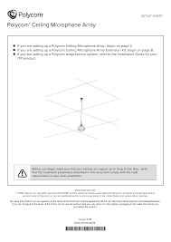 poly ceiling microphone array setup