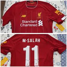 Rep your team in the lfc nike mens home stadium jersey 20/21. Authentic Liverpool Fc 2019 20 Elite Ss Home Kit With M Salah And Number Print Lfc Font Size Asia Xl Sports Sports Apparel On Carousell