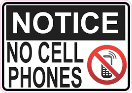5in X 3 5in Symbol Notice No Cell Phones Magnet Magnetic Business Sign
