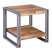 End Table Square Wood And Metal Kosyform