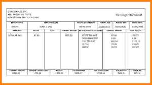 9 Paycheck Stub Template In Microsoft Word Samples Of