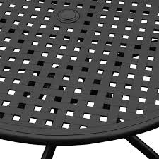 Round Black Outdoor Dining Table