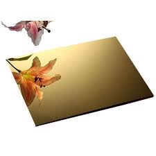 Thick Acrylic Mirror Gold Sheet