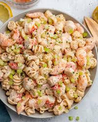 healthy creamy shrimp pasta salad