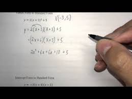 Write Quadratic Equations In Standard