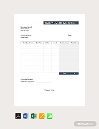 Free Daily Overtime Sheet Template Download 313 Sheets In Word