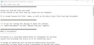 alpha ransomware bin files encrypted