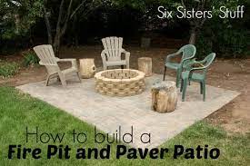 how to build a fire pit and paver patio