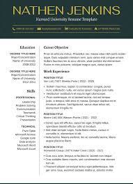 harvard university resume free google
