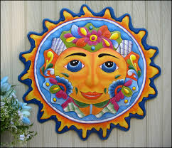 Handcrafted Metal Sun Wall Hanging