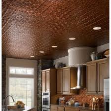 Decopus metal tile backsplash peel and stick (square maze is50 copper gold, 5pc/pack 12 x12inch, 4mm thick ), self adhesive tile for kitchen wall bathroom wall accent. Fasade Traditional 1 18 5 In X 24 5 In Copper Backsplash Panels Lowes Com Copper Backsplash Panels Copper Backsplash Backsplash Panels