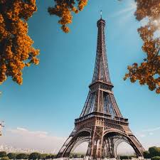 eiffel tower in a sunny weather while