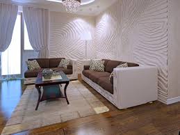 Art Deco Lounge With Wavy Walls 3d Render