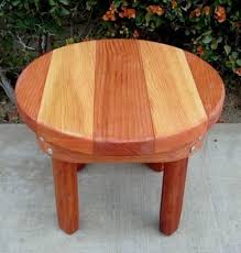 Round Small Wood Side Table