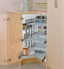 The baskets may also be installed between two cabinets. Pull Out Corner Carousel Lee Valley Tools