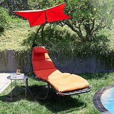 Patio Hanging Chaise Lounge Swing