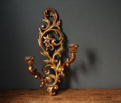 Gold Syroco Wall Candle Sconce