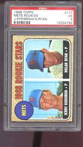 We did not find results for: Amazon Com 1968 Topps 177 Nolan Ryan Jerry Koosman Rookie Stars Mets Psa 5 Graded Mlb Baseball Card Collectibles Fine Art