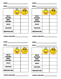 Individual Behavior Chart Worksheets Teaching Resources Tpt