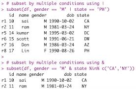 r subset multiple conditions spark by
