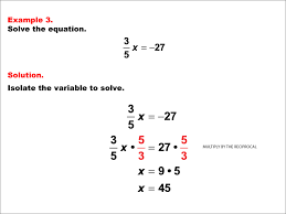 Math Example Solving Equations