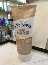This face wash for sensitive skin scrub both exfoliates and one part scrub, one part mask. St Ives Gentle Smoothing Oatmeal Scrub And Mask 170g
