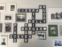 Wooden Scrabble Tiles Letters Wall Art