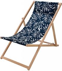 Garden Lounge Chair Wood And Blue