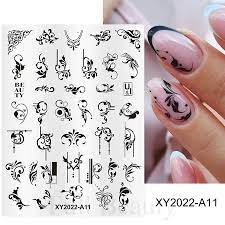 Трафареты для дизайна ногтей в ассортименте | AliExpress