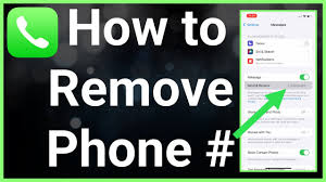 how to remove phone number from iphone