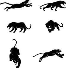 black panther vector art icons and