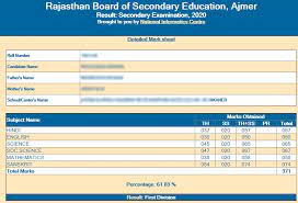 rbse 10th results 2020 declared
