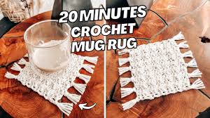 how to crochet a beautiful mug rug