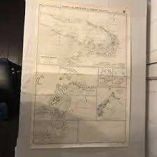 Details About Vintage Nautical Chart Map Hermit Islands Australia 41 X 28 Heavy Paper Large