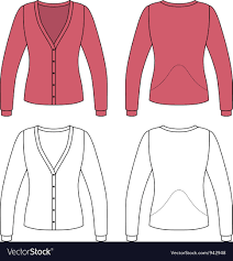 Template Outline Of A Woman Jacket