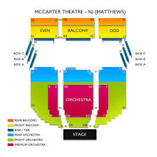 42 Curious Mccarter Theater Seating Chart